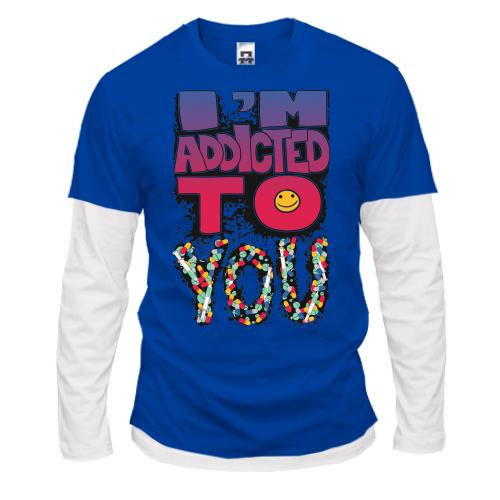 Лонгслив комби i`m addicted to you